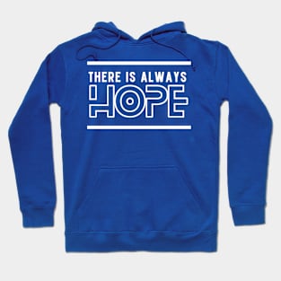 Dark Blue White Typography Hope Hoodie